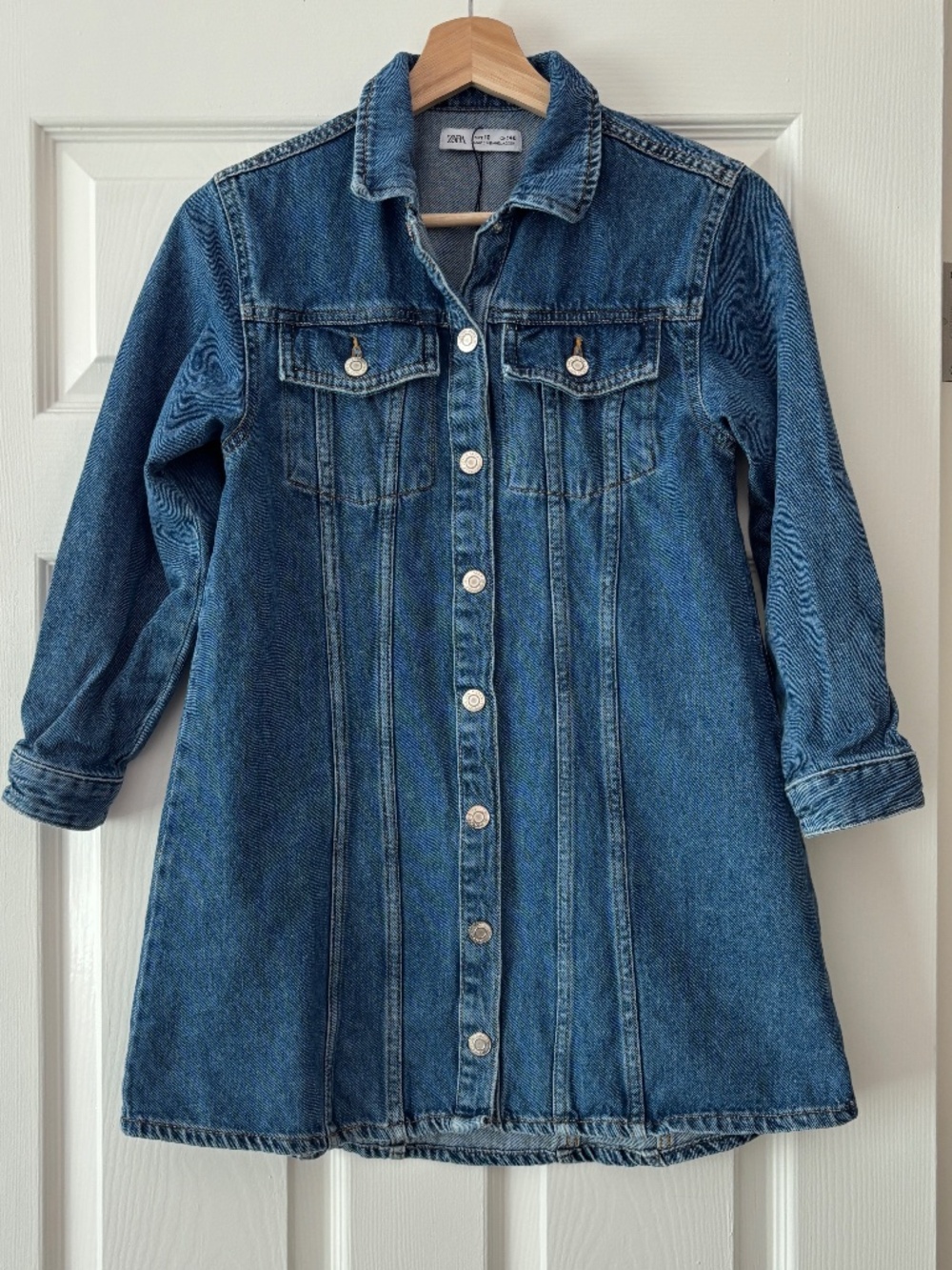 Zara Girls Denim Shirt Dress Size 10 - Picture 3 of 9
